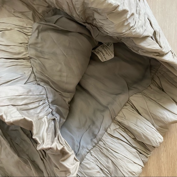 MAX MARA Gray Crinkle Knee Length Puffy Skirt - Picture 9 of 9